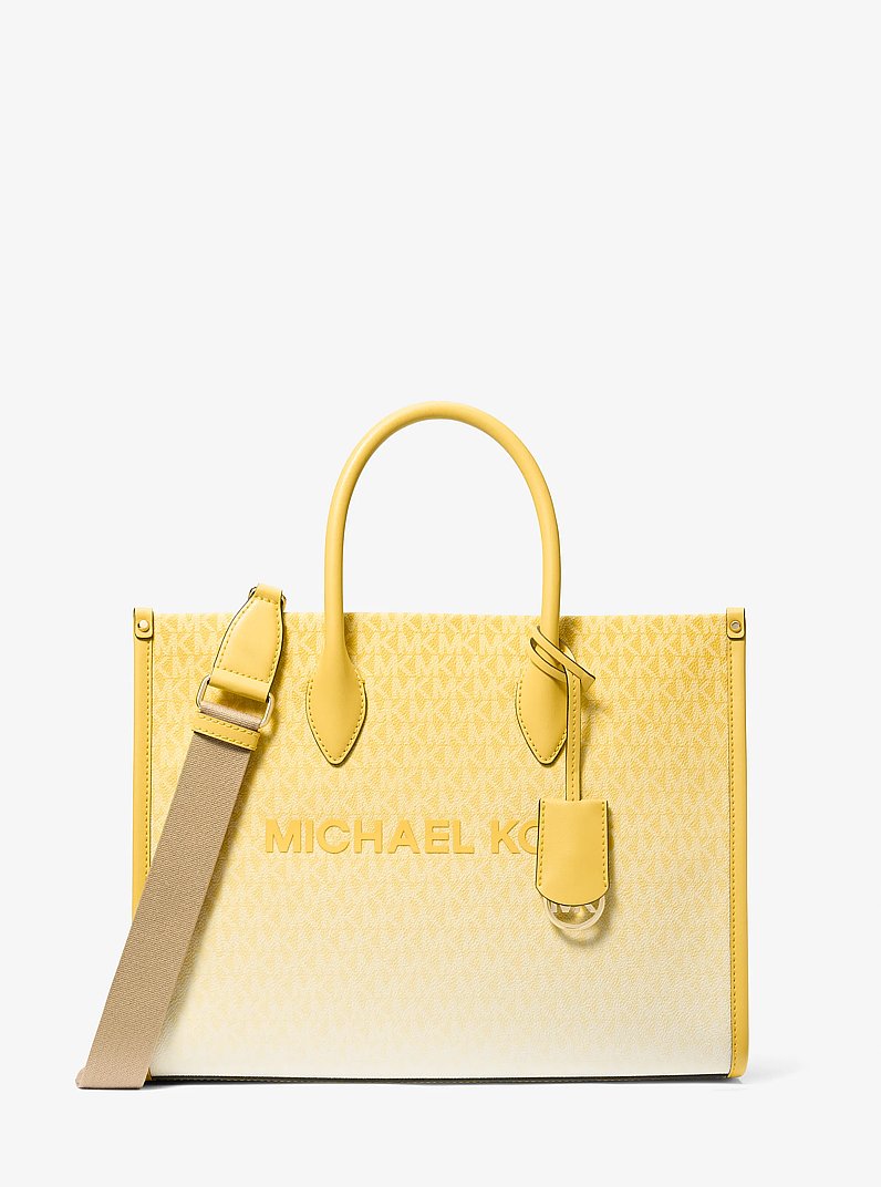 Sac fourre-tout Mirella de taille moyenne &agrave; logo ombr&eacute; in JAUNE MARGUERITE | Michael Kors