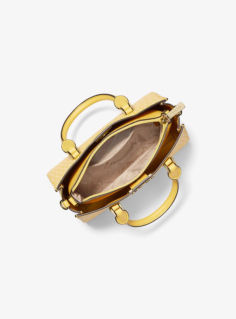 Charlotte Small 2-in-1 Signature Logo Satchel in GOLDEN YELLOW | Michael Kors