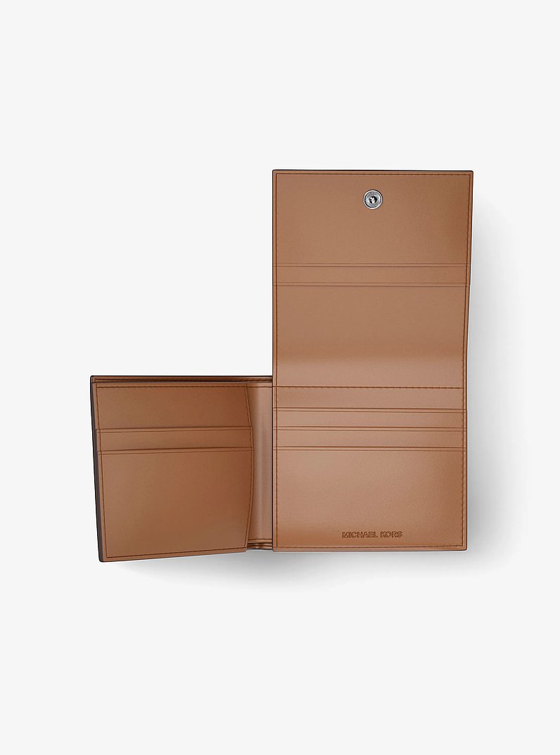 Hudson Pebbled Leather Wallet in LUGGAGE | Michael Kors