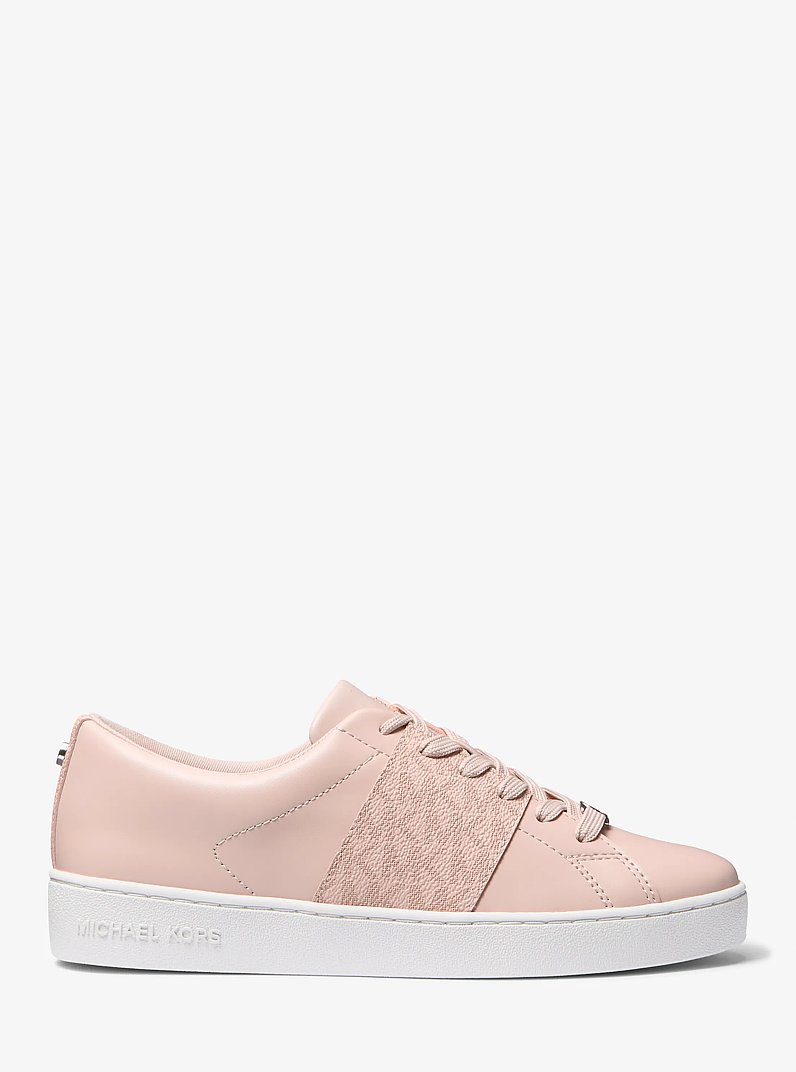 Sneaker Keaton con righe e stampa logo in ROSA TENUE | Michael Kors