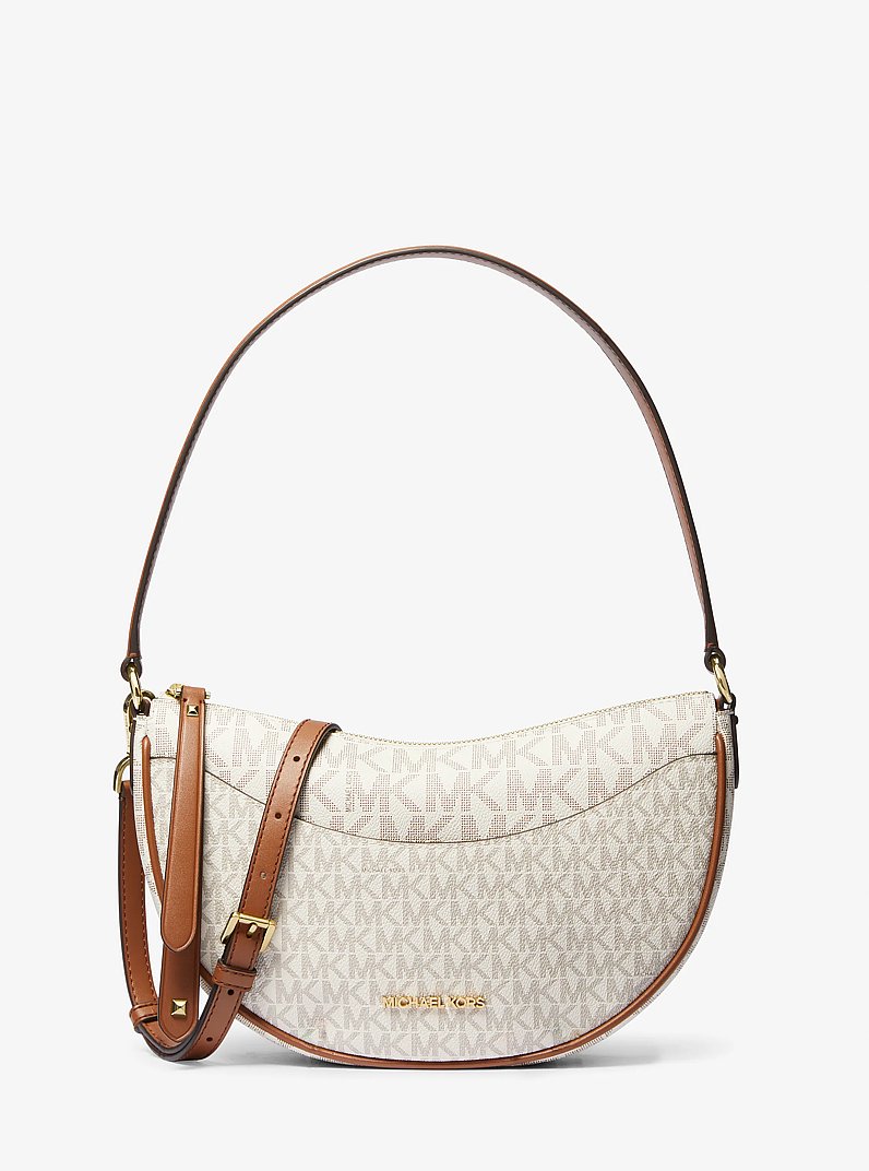 Dover Medium Signature Logo Crossbody Bag in VANILLA | Michael Kors