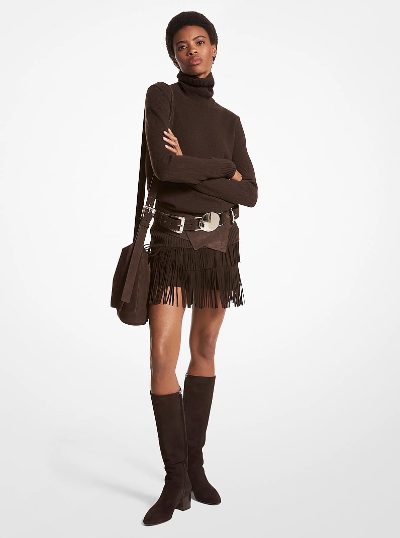 Cashmere Turtleneck Sweater in CHOCOLATE | Michael Kors