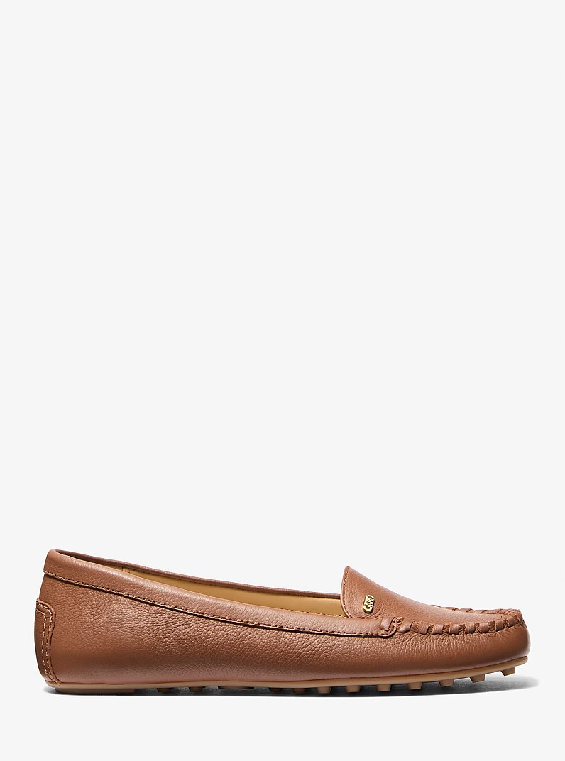 Eve Leather Moccasin in LUGGAGE | Michael Kors