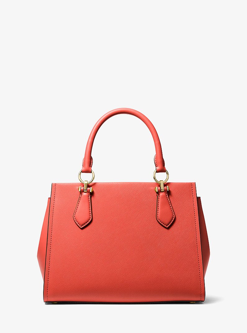 Marilyn Medium Saffiano Leather Satchel in SPICED CORAL | Michael Kors