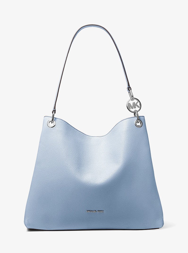 Grand sac &agrave; &eacute;paule Christina en cuir grain&eacute; in OC&Eacute;AN P&Acirc;LE | Michael Kors