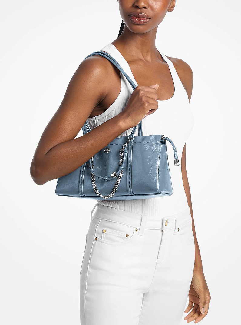 Petit sac &agrave; &eacute;paule Matilda cintr&eacute; in DENIM | Michael Kors
