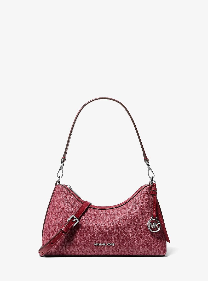 Petit sac &agrave; bandouli&egrave;re convertible Sammy &agrave; logo Signature in BORDEAUX | Michael Kors