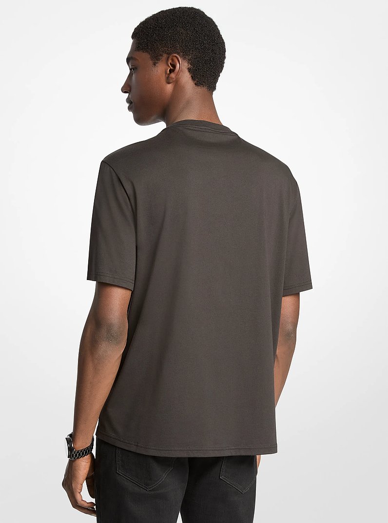 Graphic Cotton T-Shirt in BLACK | Michael Kors