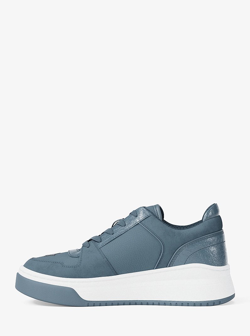 Lexi Embellished Mixed-Media Sneaker in CORNFLOWER | Michael Kors