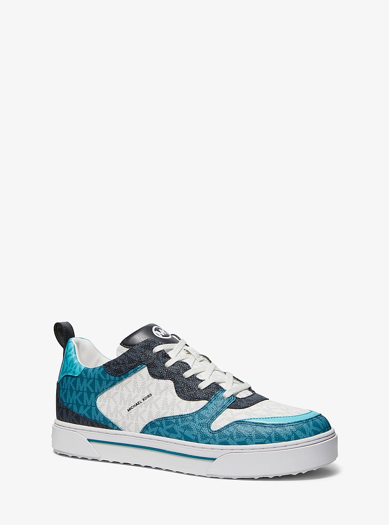 Espadrille Baxter &agrave; blocs de couleurs et &agrave; logo in BLEU MULTI | Michael Kors
