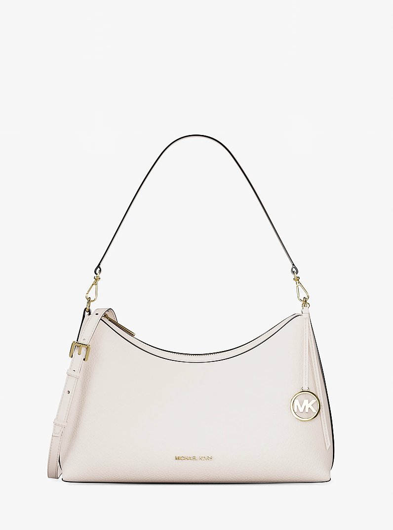 Sammy Medium Pebbled Leather Convertible Shoulder Bag in CR&Egrave;ME L&Eacute;GER | Michael Kors