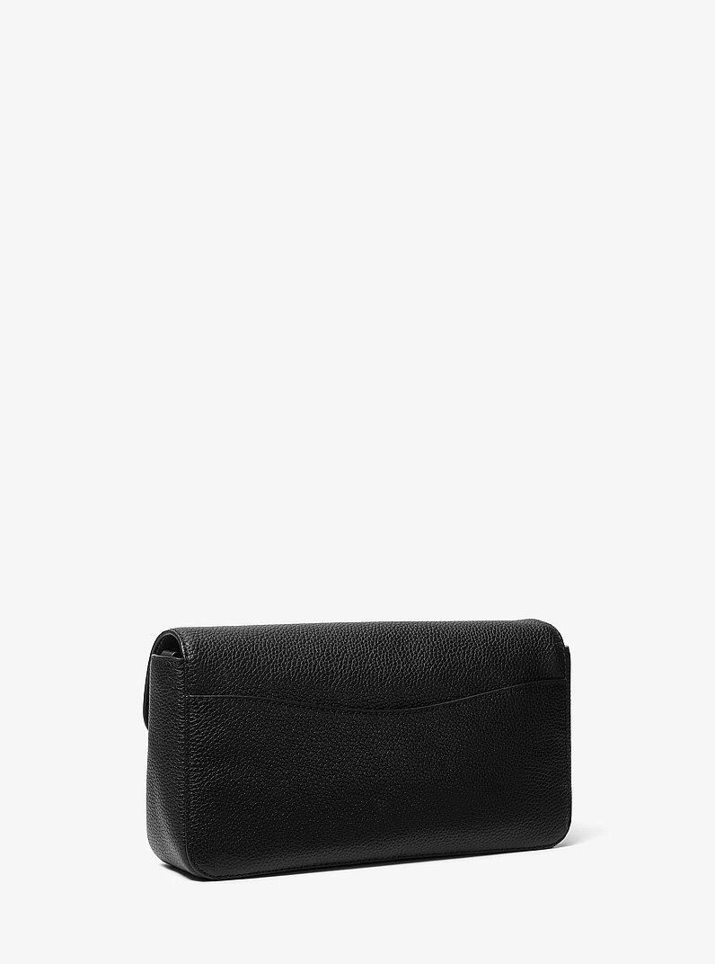 Kacey Medium Pebbled Leather Shoulder Bag in BLACK | Michael Kors