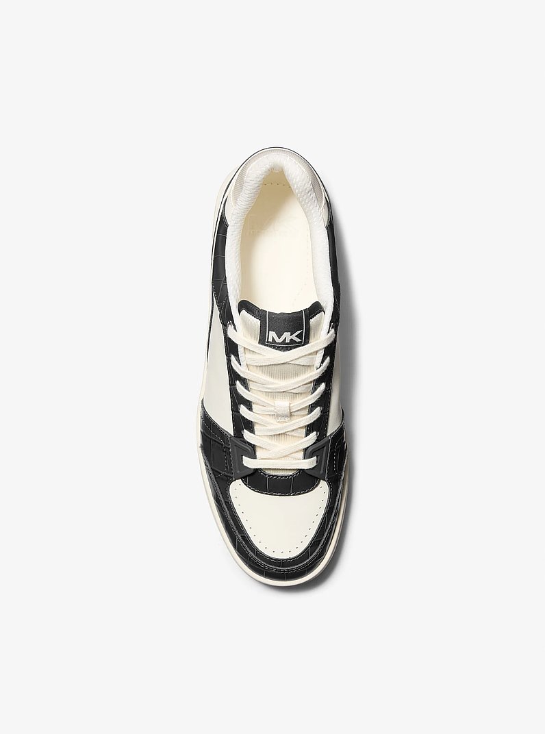 Rebel Leather Sneaker in BLACK | Michael Kors