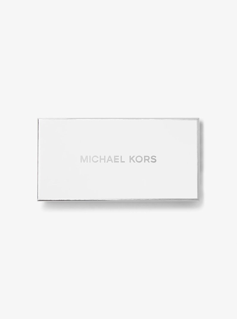 Jet Set Large Signature Logo Snap-Front Wallet in VANILLA/ACORN | Michael Kors