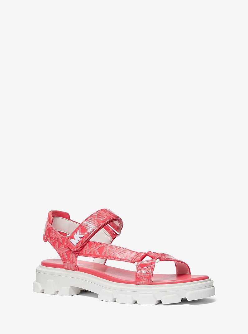 Ridley Logo Sandal in GERANIUM | Michael Kors