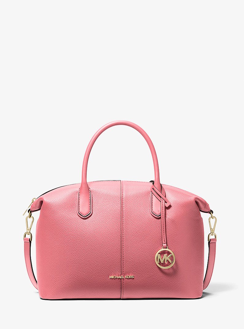 Grand sac &agrave; main Hyde en cuir grain&eacute; in SORBET BAIE CLAIR | Michael Kors
