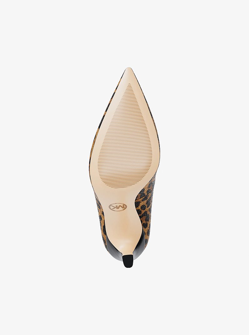 Amara Leopard Print Calf Hair Pump in MARIGOLD | Michael Kors