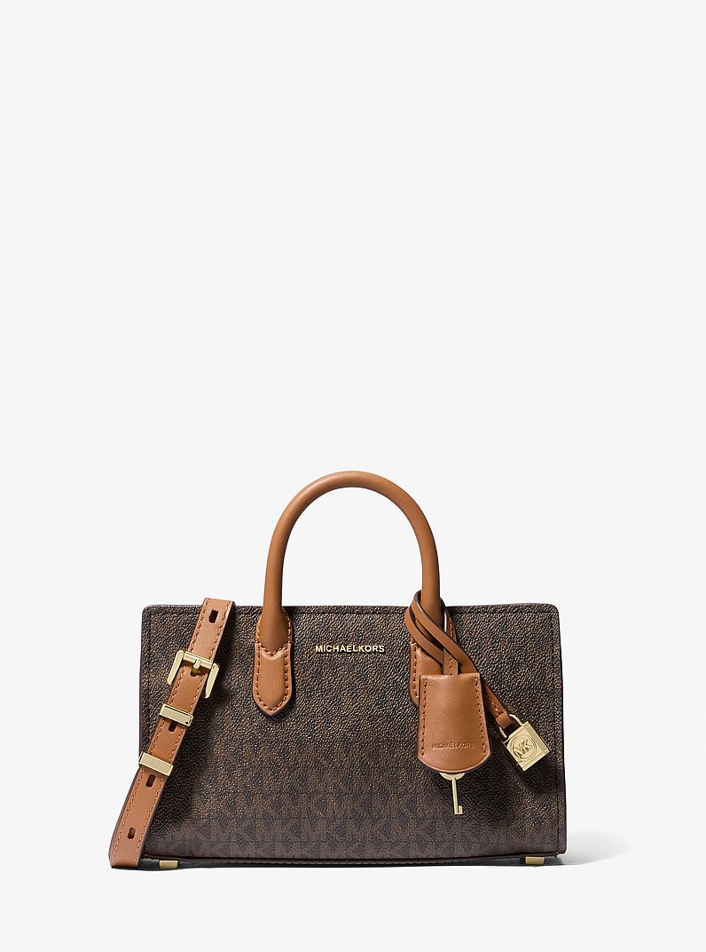 Scarlett Extra-Small Logo Crossbody Bag in BRN/ACORN | Michael Kors