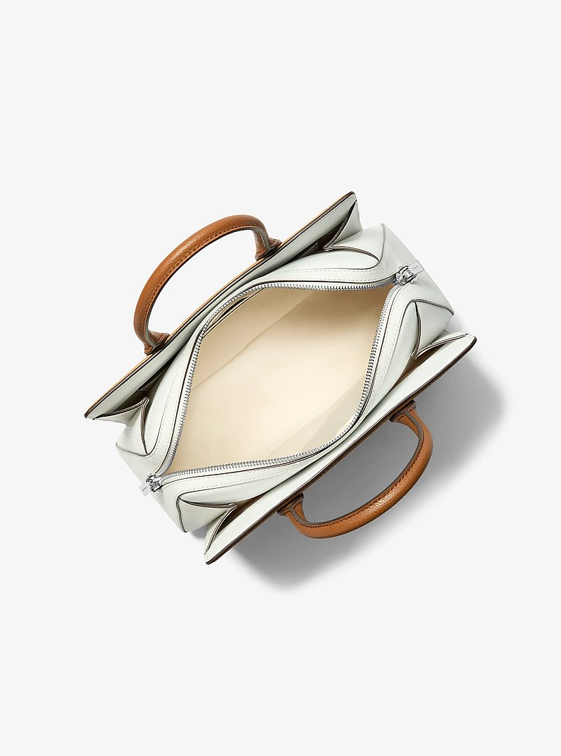 Sac Laila de taille moyenne en cuir &agrave; couleurs contrast&eacute;es in CACAHU&Egrave;TE MULTI | Michael Kors