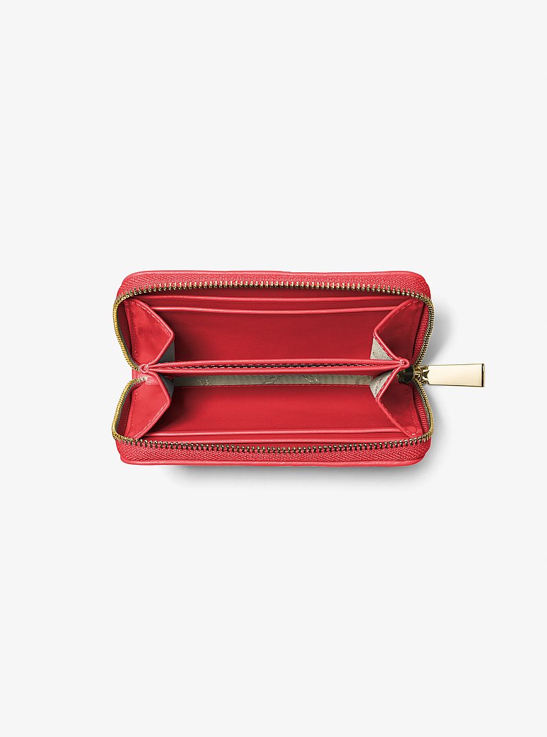Small Quilted Leather Wallet in LACQUER RED | Michael Kors