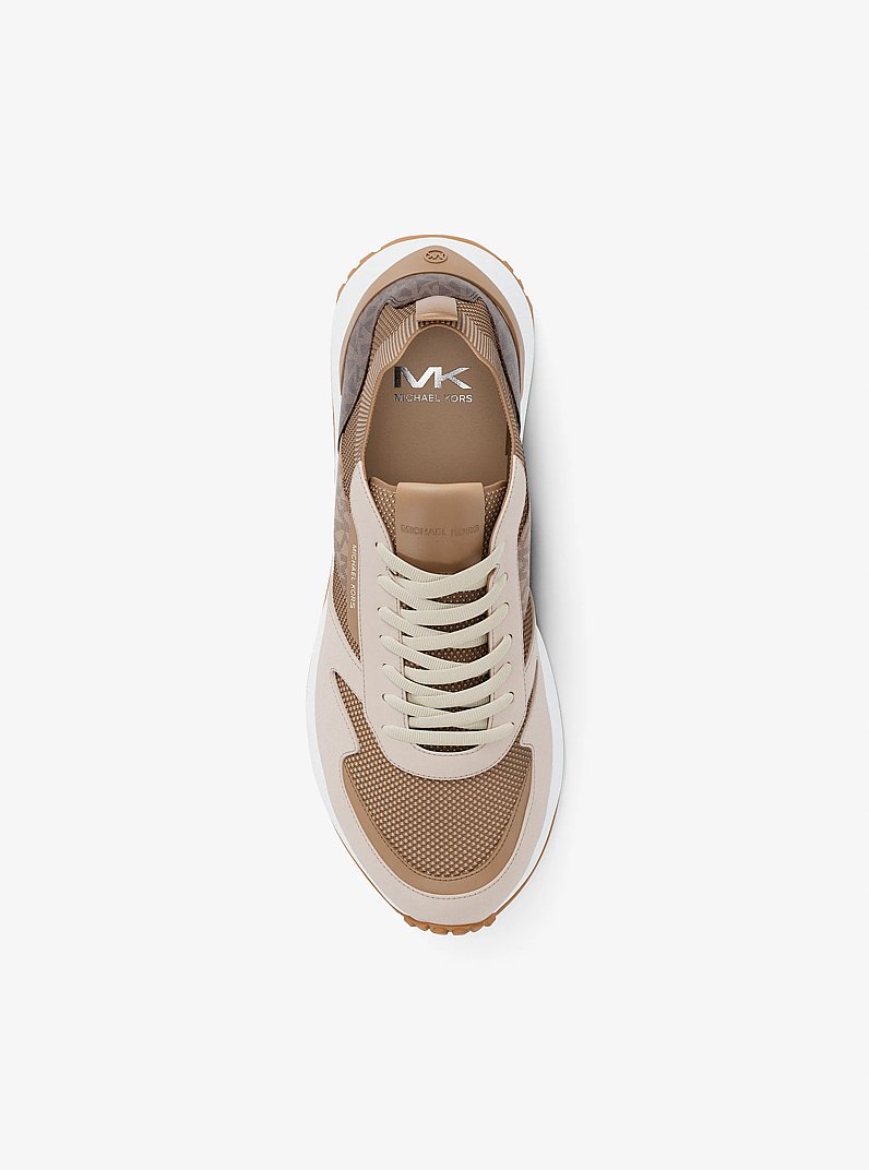 Dax Mixed-Media Sneaker in CAMEL MLT | Michael Kors