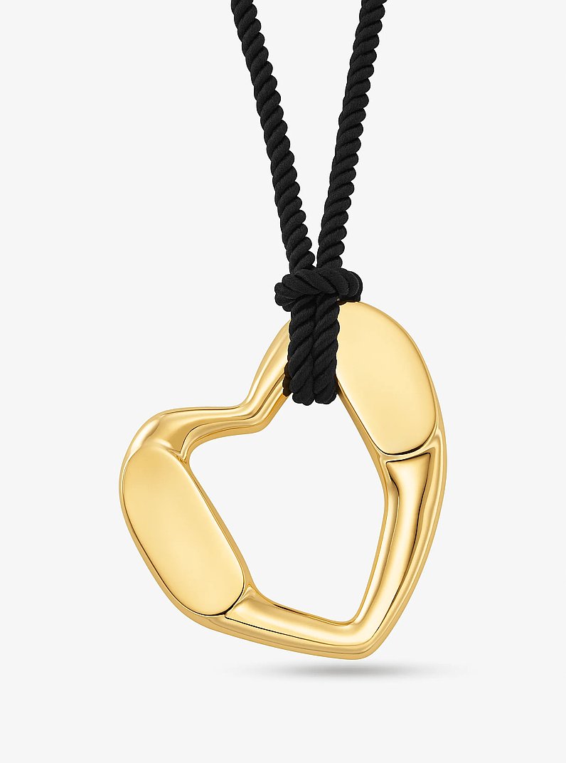 Precious Metal-Plated Brass Heart Necklace in GOLD | Michael Kors