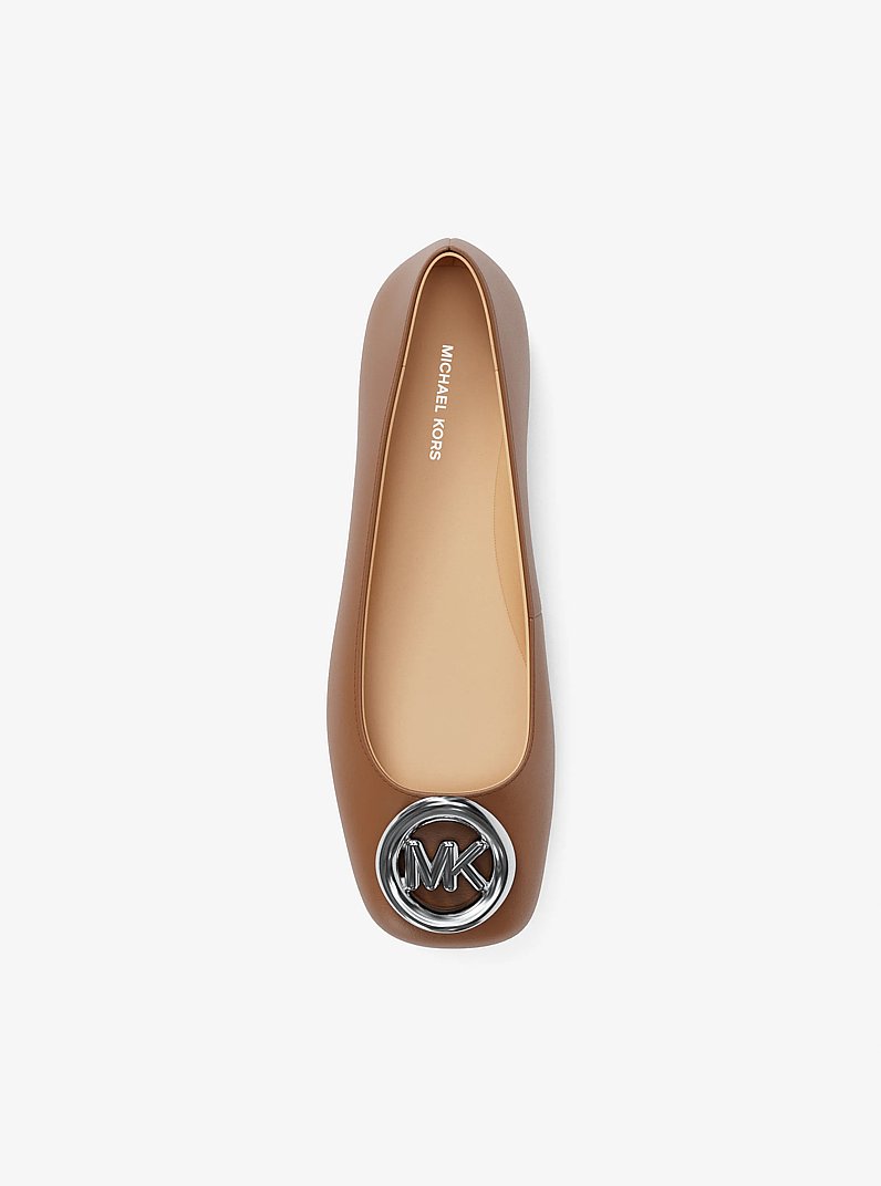 Sk&oacute;rzane baletki Milan in BRĄZOWY | Michael Kors