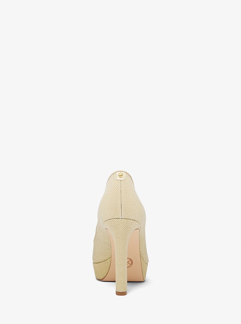 Plateau-Pumps Chantal aus glitzerndem Mesh im Kettendesign