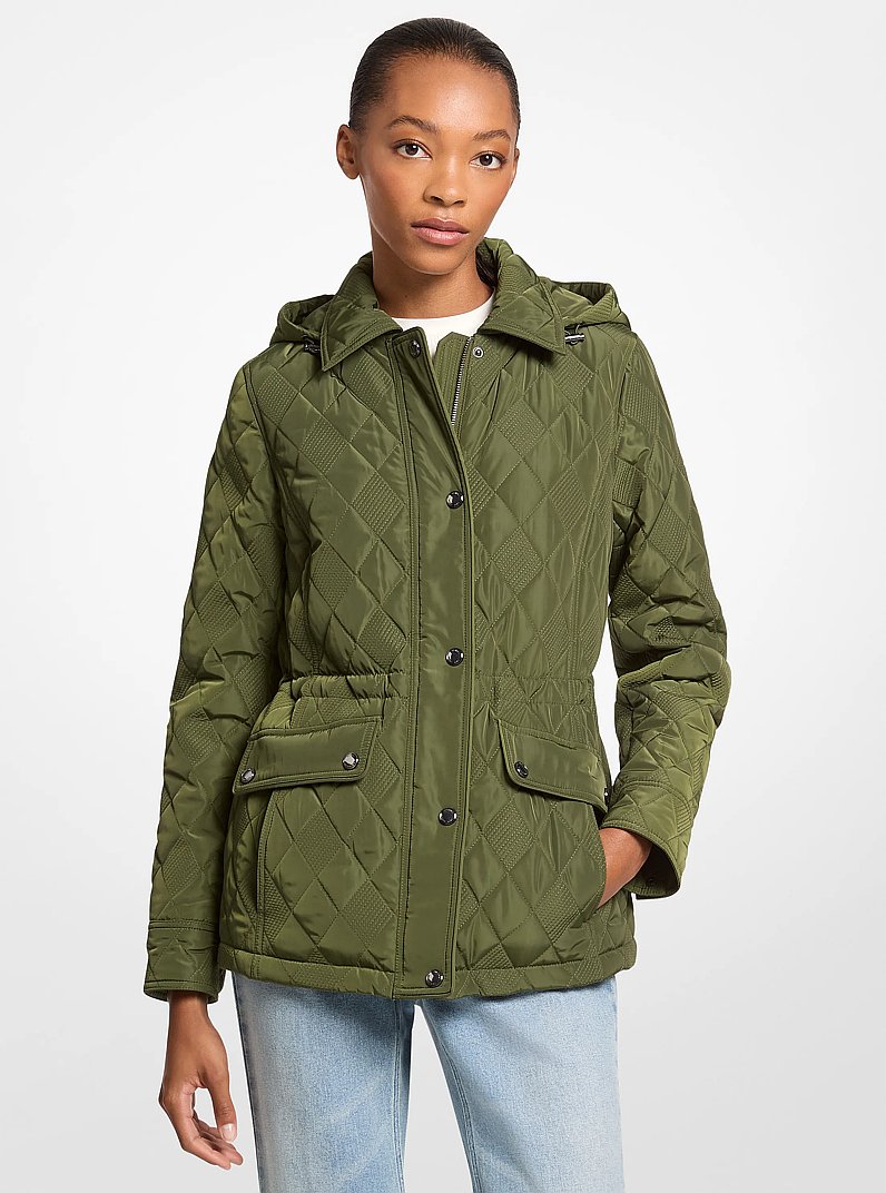 Quilted Jacket in AMAZON GREEN | Michael Kors