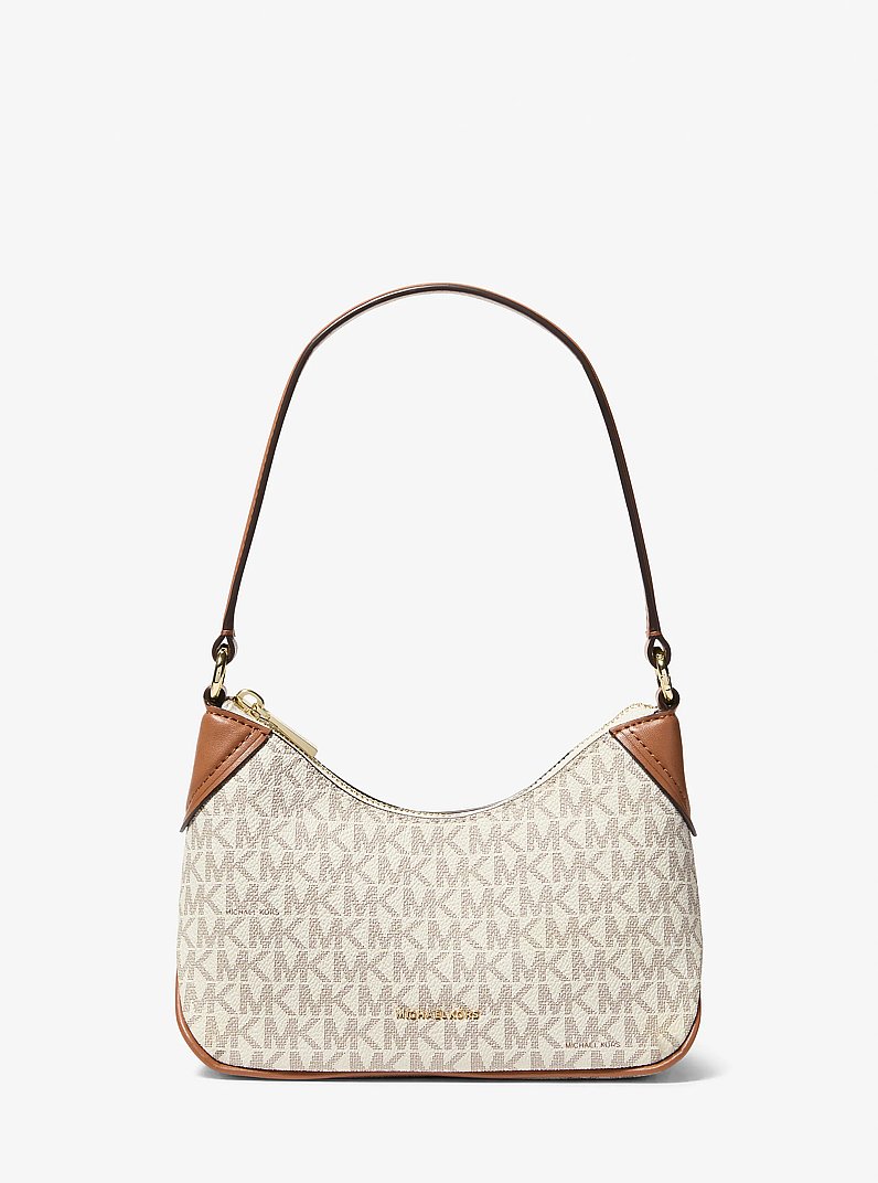 Pochette convertibile Jet Set piccola con stampa logo in VANIGLIA/GHIANDA | Michael Kors