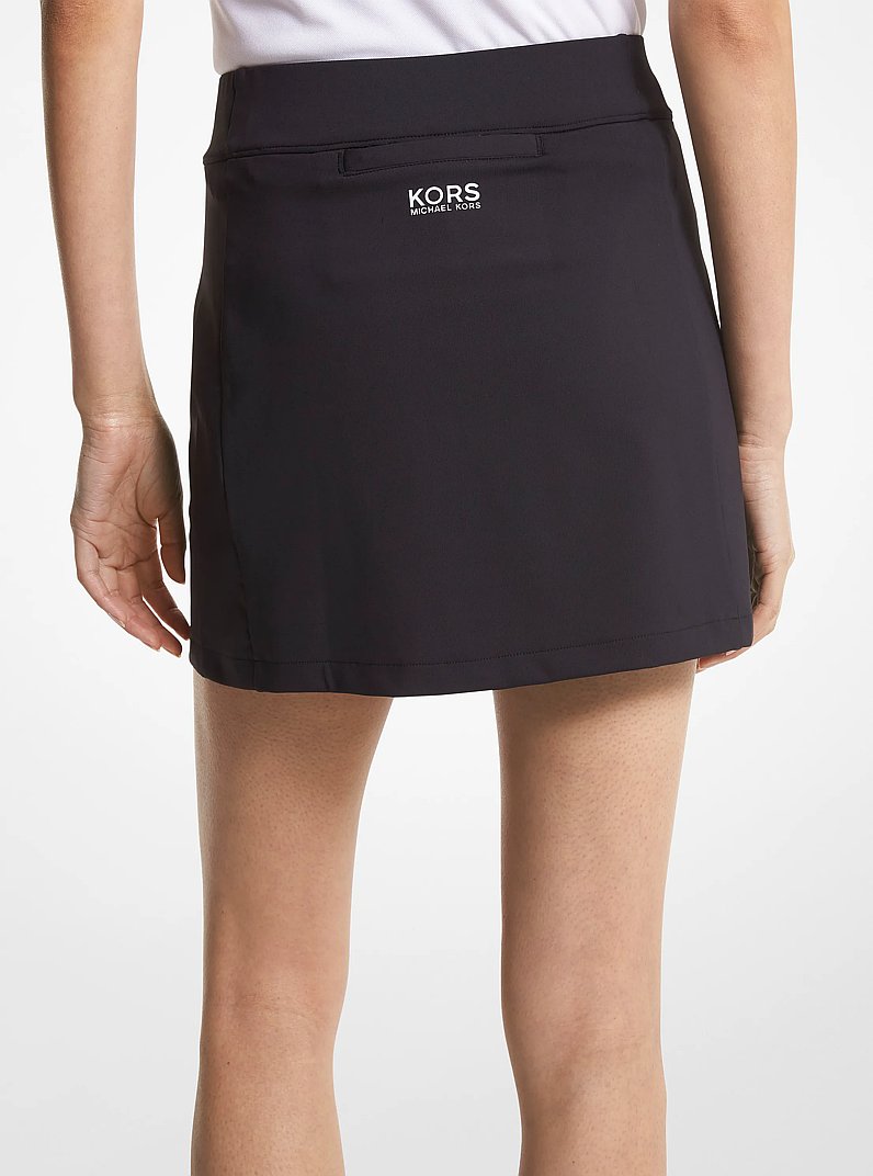 Golf Logo Stretch Knit Skort in NEGRO | Michael Kors