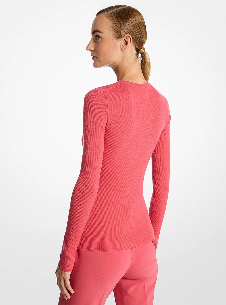 Pull Hutton en cachemire poids-plume in BOIS DE ROSE | Michael Kors