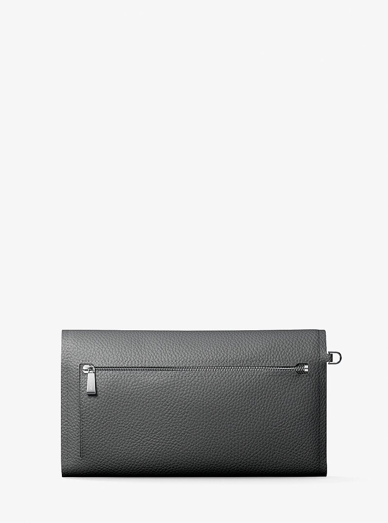 Jet Set Medium Pebbled Leather Convertible Wristlet in HEATHER GREY | Michael Kors