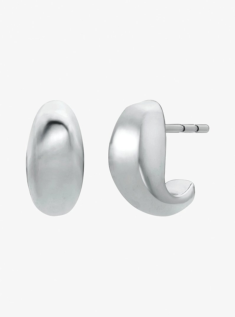 Orecchini huggie a mezzo cerchio in ARGENTO | Michael Kors