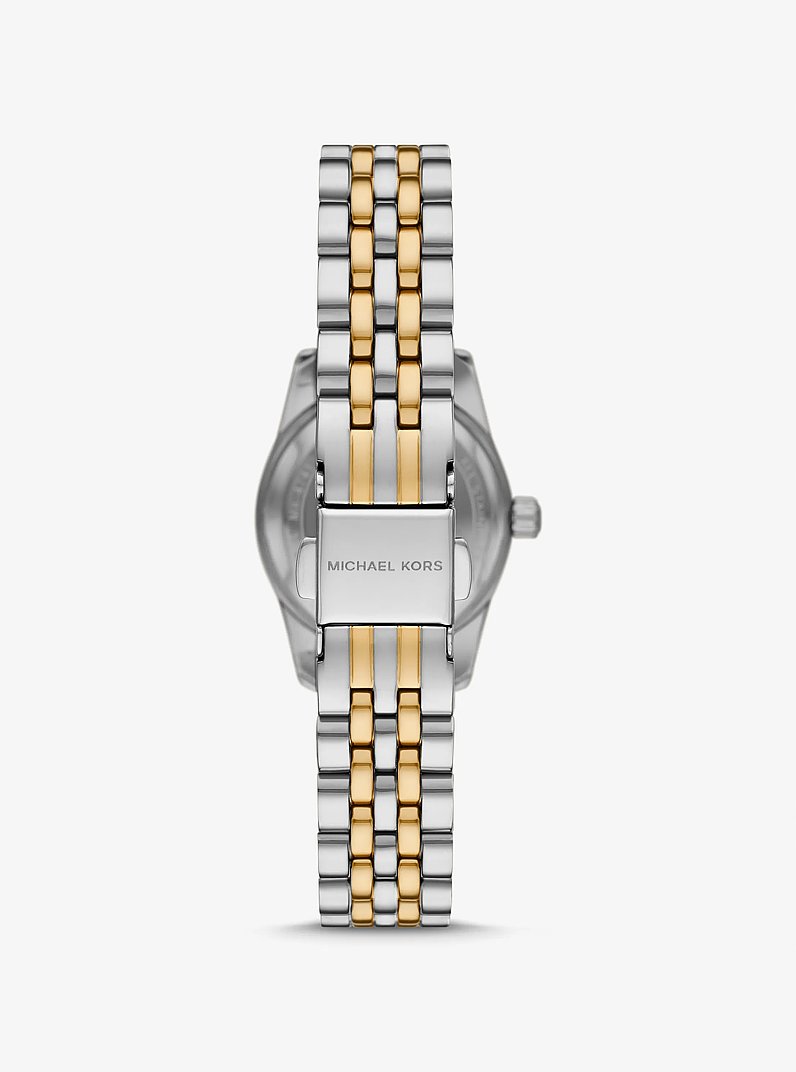 Petite Lexington Pav&eacute; Two-Tone Watch in TWO TONE | Michael Kors