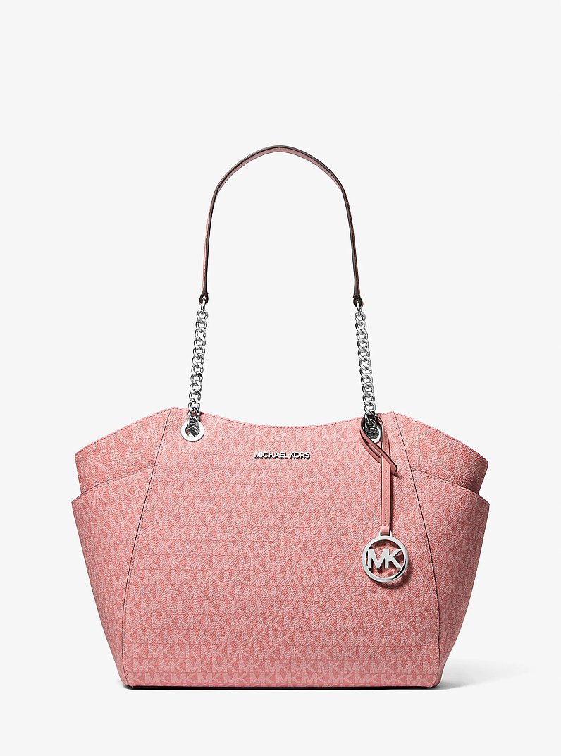 Jet Set Large Signature Logo Shoulder Bag in SUNSET ROSE | Michael Kors