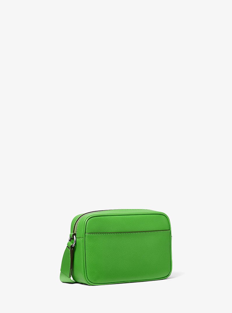 Bolso cruzado Jet Set mediano de cuero con funda para Apple AirPods Pro&reg; in JUNGLE | Michael Kors