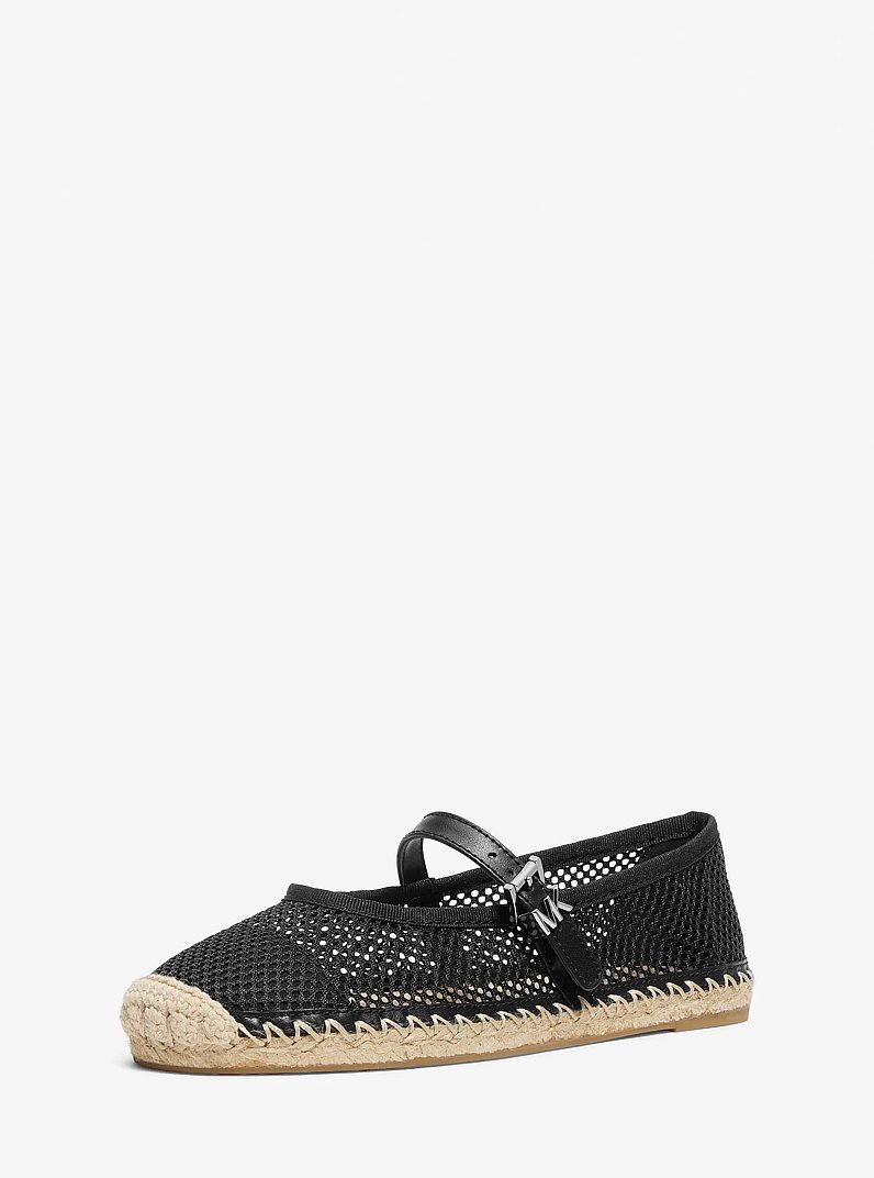 Lynn Mesh Ballet Espadrille in BLACK | Michael Kors