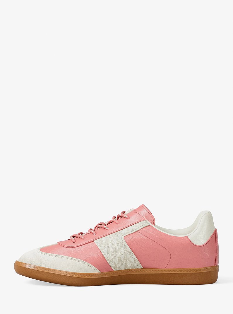 Sneaker Jovie in pelle e stampa logo in ROSA PRIMULA | Michael Kors