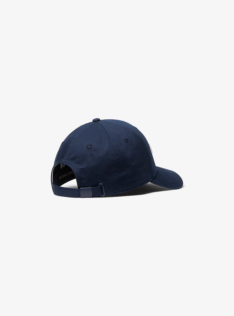 Logo Cotton Baseball Hat in MIDNIGHT | Michael Kors