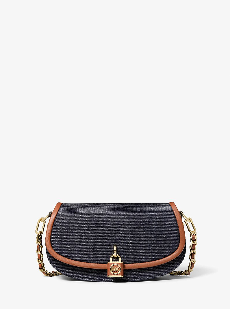 Mila Small Denim Shoulder Bag