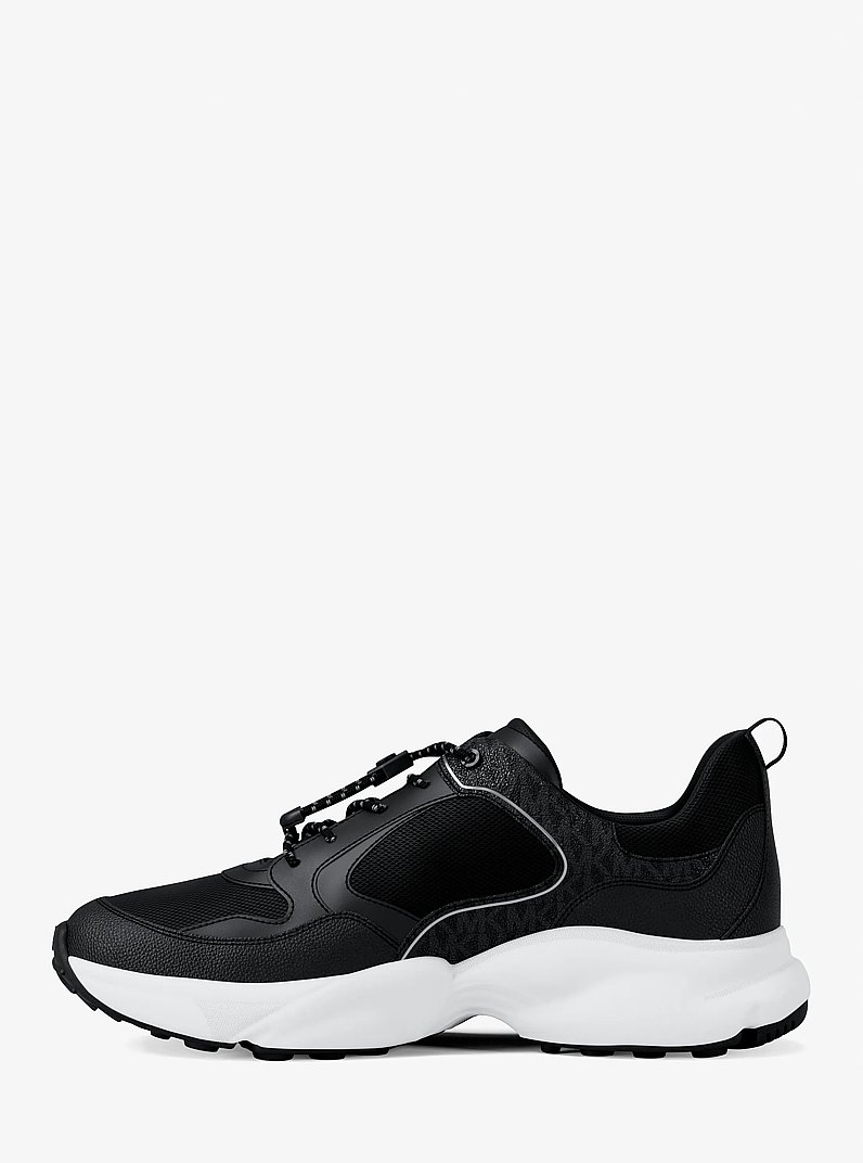 Jett Mixed-Media Trainer in BLACK | Michael Kors