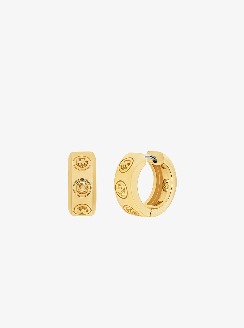 Boucles d&rsquo;oreilles Huggie &agrave; logo in OR | Michael Kors