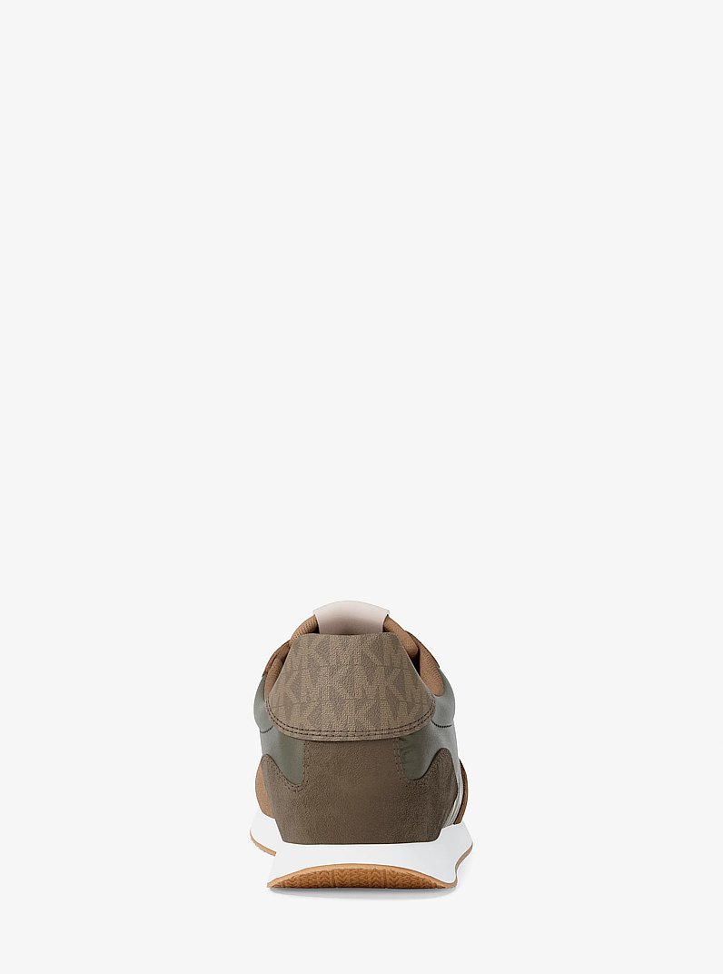 Essex Mixed-Media Trainer in OLIVE | Michael Kors