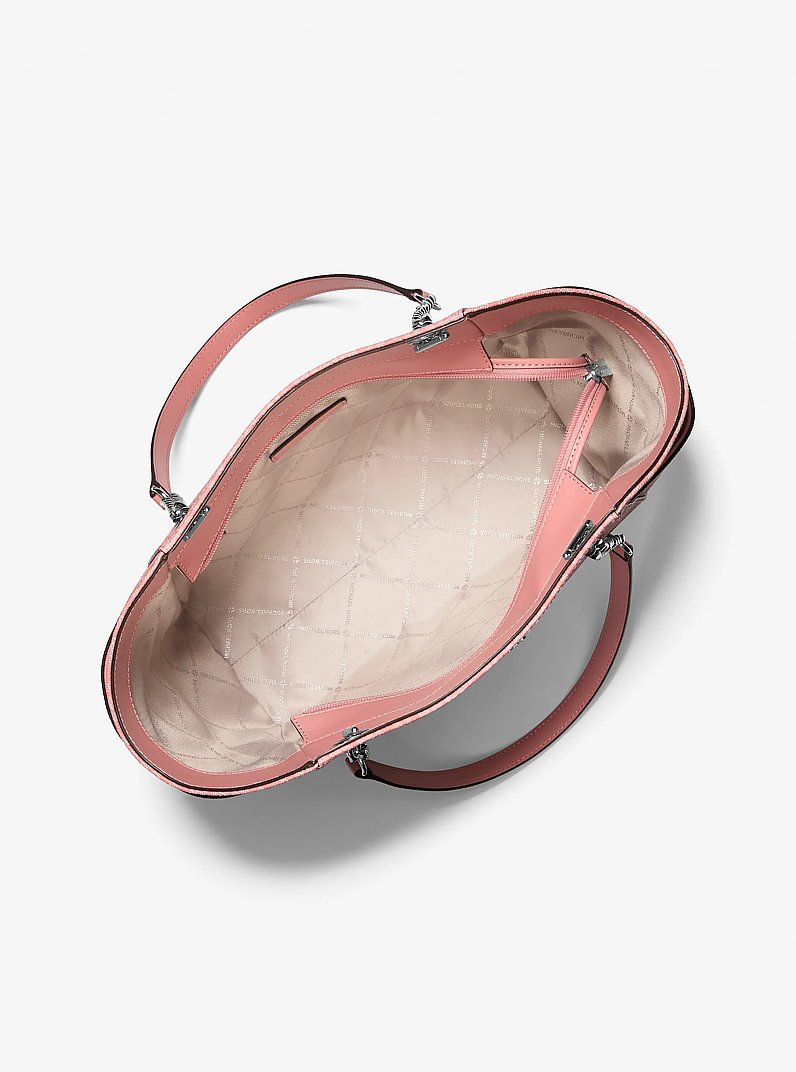 Jet Set Large Signature Logo Shoulder Bag in SUNSET ROSE | Michael Kors