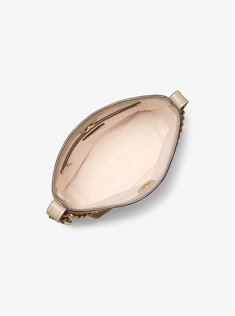 Petit sac fourre-tout seau Nolita en cuir grain&eacute; in KAKI | Michael Kors