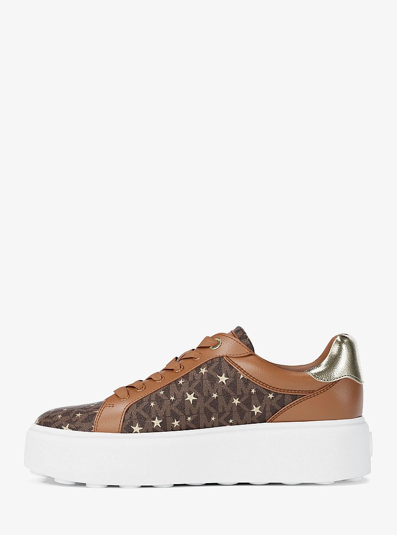 Zapatilla Romey con estampado de logotipo exclusivo in MARR&Oacute;N | Michael Kors