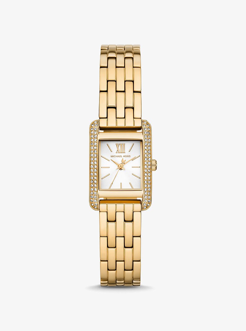Mini Monroe Pav&eacute; Gold-Tone Watch in OR | Michael Kors