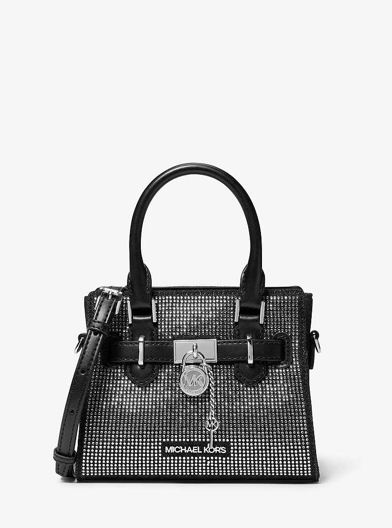 Hamilton Extra-Small Crystal Embellished Denim Satchel | Michael