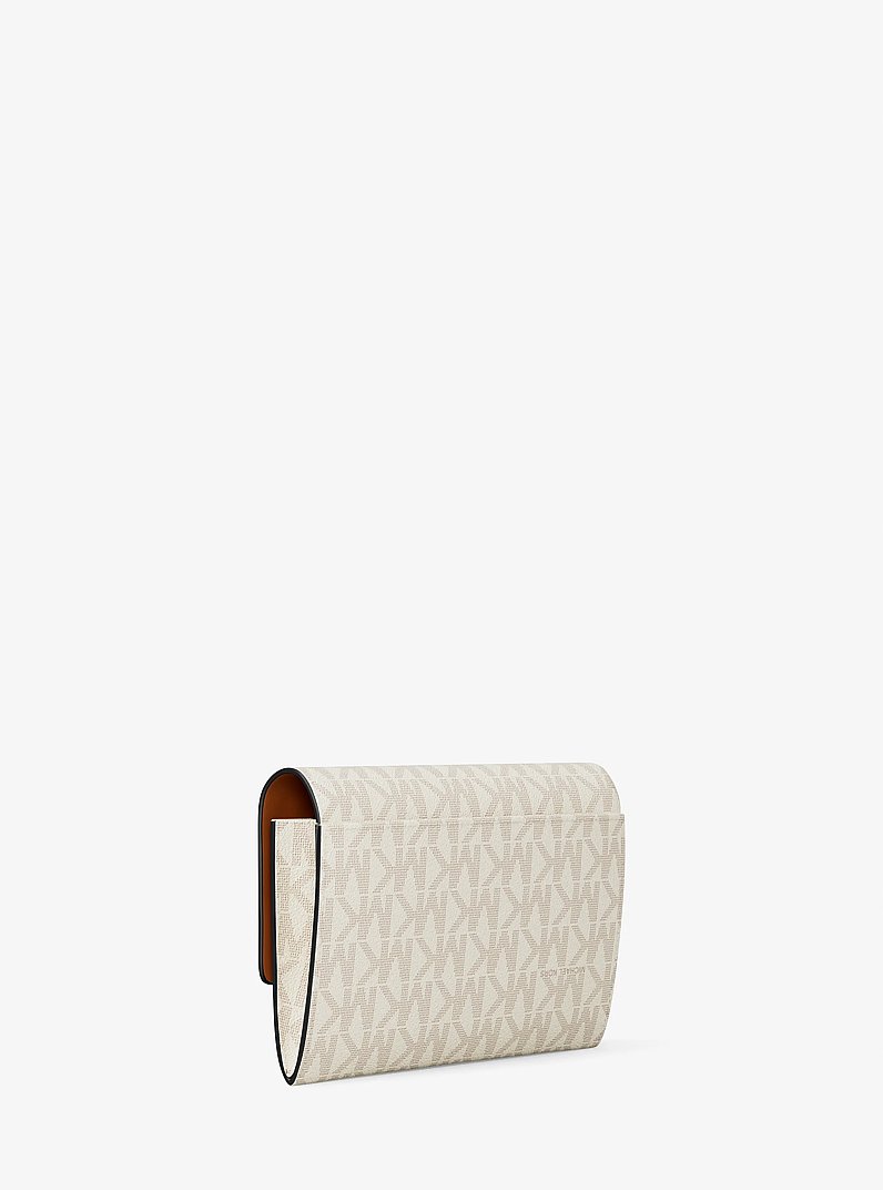 Jet Set Medium Signature Logo 2-in-1 Wallet in VANILLA | Michael Kors